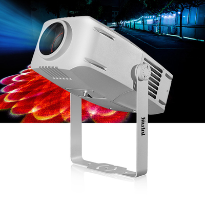 Proyector de alta luminosidad de 200W impermeable IP65 LED GOBO con función de zoom luz de proyección exterior en el edificio