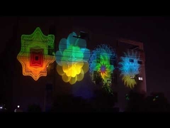 Proyector LED Zoom Exterior Gobo Ripple con Control DMX Inalámbrico