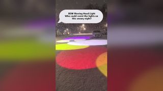 ¿Quién podría resistirse a las luces en esta noche nevada?