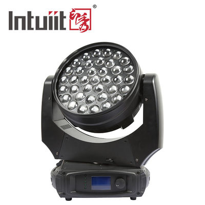 Profesional 37x10W RGBW 4in1 LED Zoom Wash Moving Head Light DMX512 Iluminación de escenario para DJ Disco Event Show de fiesta de boda