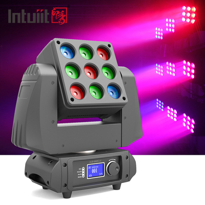 lavado de 9*10W RGBW 4 In1 LED que mueve el pixel ligero de la matriz de DJ 3x3 del alto brillo