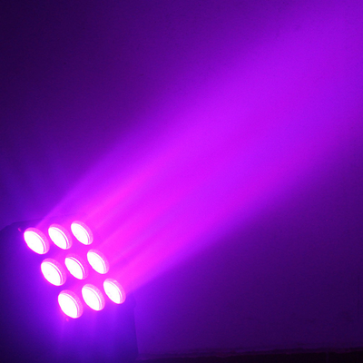 3x3 luz profesional 9x10W RGBW 4 de la matriz del panel LED en 1 luz principal de mudanza para el disco de DJ