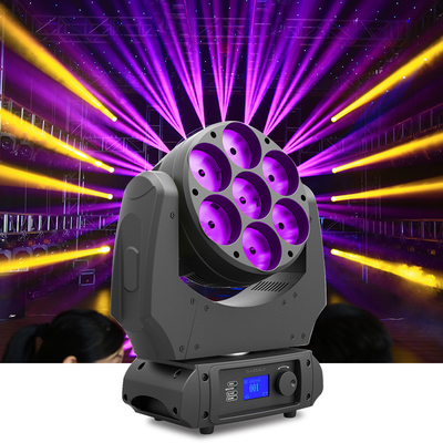 Iluminación de escenario con cabeza móvil de haz de luz LED 7x40W 4 en 1 RGBW Wash Led Moving Head