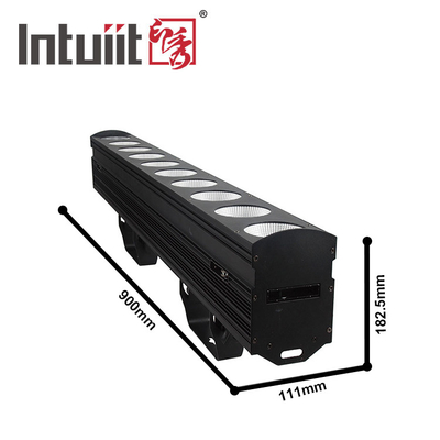 10* Tri 9W 3 en 1 luz de inundación de alta luminosidad exterior Dmx512 Led de lavadora de pared