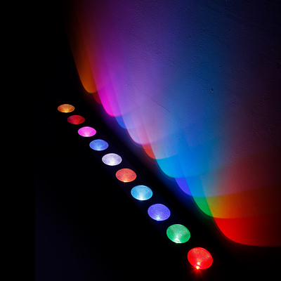 10x9W RGB DMX 3in1 luz LED de lavado de pared iluminación de escenario de lavadora de barras lineal