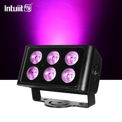6x5W 4in1 RGBW LED DMX Luces de lavado de pared IP65 LED exterior luz de color de la ciudad