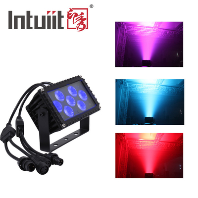 7x3W RGB luz de inundación LED exterior 25 grados lavadora de pared DMX control