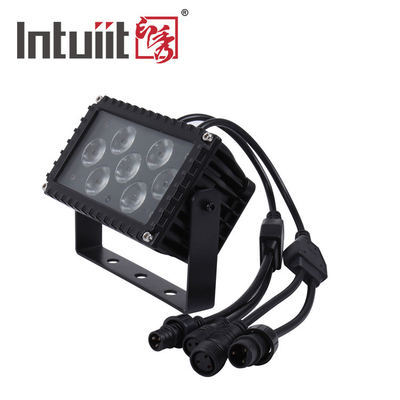 7x3W RGB luz de inundación LED exterior 25 grados lavadora de pared DMX control