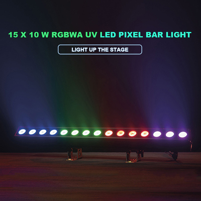 Luz de escenario DMX Control de píxeles LED de luz de barra 15x10W RGBWA-UV para el parque de bodas de discoteca