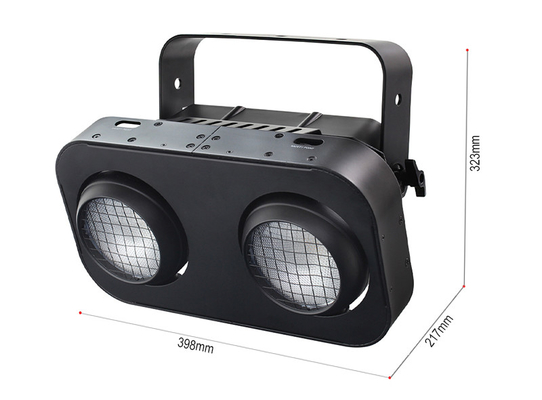 Foco Blinder de Escenario con Luz Led de 200w Cob 2 Ojos Blanco Cálido, Luz de Estudio, Discoteca