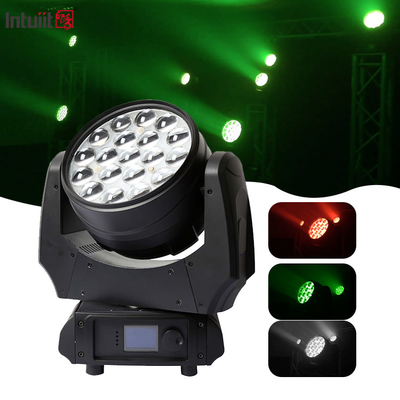 Zoom Moving Led Wash Light 19x10w 4 en 1 Proyector Gobo Rgbw Faros Iluminación de escenario de fiesta Efectos de iluminación de escenario Bar Night Club Disco