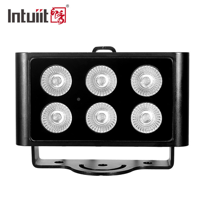 Nuevo diseño de iluminación exterior de paisaje arquitectónico LED Ángulo de haz estrecho IP65 6 * 5W RGBW DMX512 Proyectores LED
