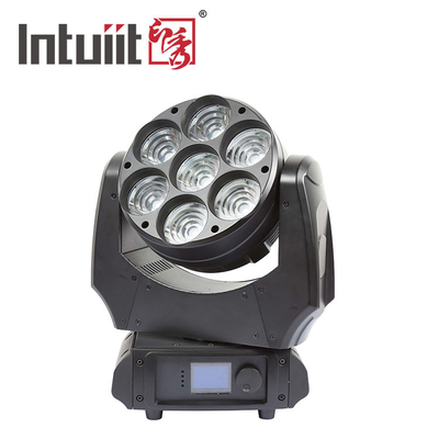 Luz de cabeza móvil de Led 7x40w RGBW 4in1 haz de luz con zoom lavado Iluminación de escenario luces de DJ