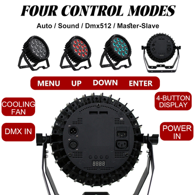90w RGBW DMX512 4 en 1 LED Par Lights Efecto de iluminación de escenario para DJ Disco Bar Party