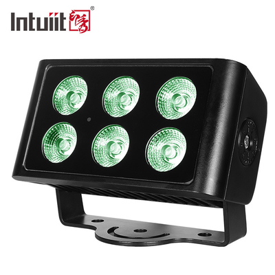6x5W DMX RGBW 4 en 1 luz de lavado de pared LED exterior luz de inundación