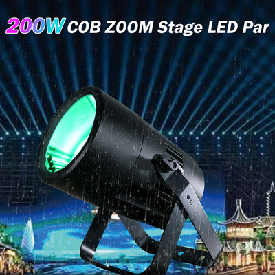 IP65 DMX Led Cob 200w Par Iluminación exterior Luces de Navidad RGBW
