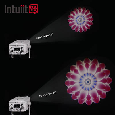 Proyector de logotipo Gobo LED de 100 W para publicidad al aire libre Luz rotativa a prueba de agua DMX512 Control Proyector de haz de aluminio IP65