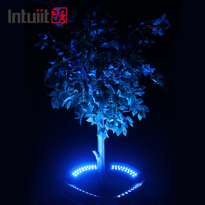 36W DMX 512 RGBW Luz de árbol de color LED IP65 Proyector exterior impermeable Anillo de jardín Luz de paisaje