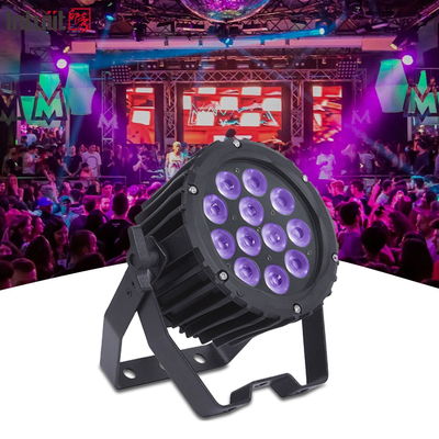 Profesional 12pcs 4in1 12x3W LED exterior Par puede luz Iluminación de escenario RGBW aleación de aluminio DJ lavado Par luz de club nocturno