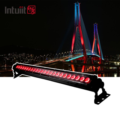 24pcs Led Wall Wash 20X9W Bar de iluminación exterior 3 en 1 con luces Dmx para el exterior del edificio