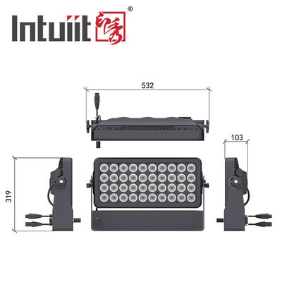 400W IP65 Inodoro para exteriores Color urbano 40x10W RGBW 4 en 1 LED Pared de lavado de luz