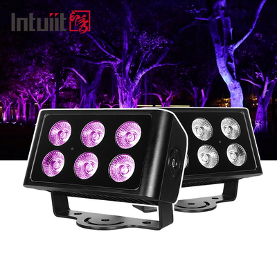 IP65 impermeable 6x5W RGBW 4 en 1 luz de inundación LED DMX control de avión luz de fondo mancha DJ Disco iluminación de escenario