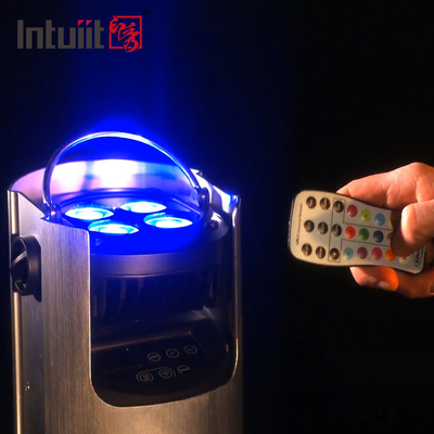 Batería Alimentada con Luz 4 * 12W RGBW 4in1 LED Uplights Batería Par Luz para Dj Club Party Wedding Stage