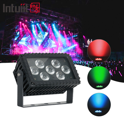 7x3W RGB luz de inundación LED exterior 25 grados lavadora de pared DMX control