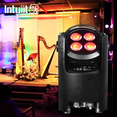 4x12W 4 en 1 RGBW Dj Wedding Batería alimentada por LED Uplight WIFI Inalámbrico Dmx discoteca Luzes de escenario