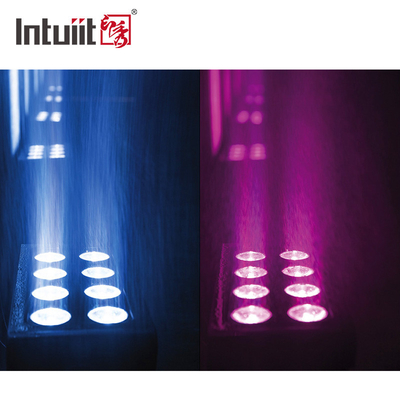8*15W RGBW 4 en 1 Batería LED de luz de par cuadrado exterior Inodoro Luz de escenario Control DMX DJ Disco Equipo de iluminación