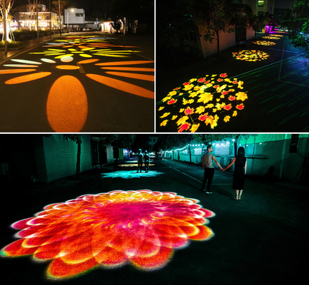 Proyector de logotipo personalizado de 100W LED a prueba de agua para exteriores Imagen rotativa de luz Proyector de publicidad Gobo personalizado