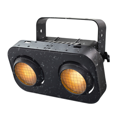 200W Cob LED Par puede escenificar luz Blanco cálido o RGB 2 ojos LED luz ciega DMX luces para el público