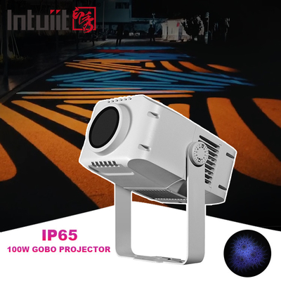 Proyector Gobo de 100W de aire libre Advertencia impermeable Logotipo personalizado de color completo LED Proyector de logotipo impermeable