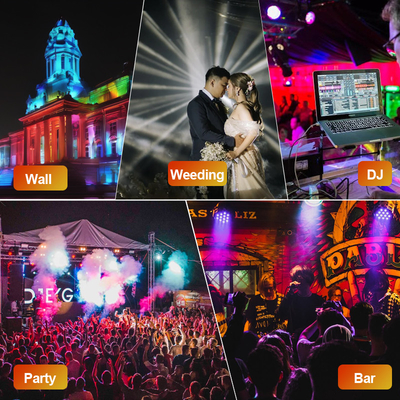 LED Bar RGBW 4 en 1 16x5W DMX LED Stage Dmx512 Lavadora de paredes Luces de discoteca de interior y exterior
