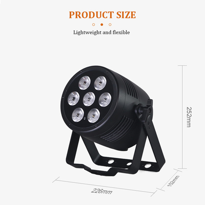 RGBWA UV 6 en 1 impermeable 7x20W Par luz impermeable LED Par luz exterior IP65 Par luz DJ escenario