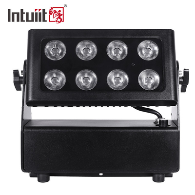 DMX512 8x10w RGBW 4in1 IP65 DJ impermeable de boda escenario de la ciudad lavadora de paredes exterior LED lavado luz de inundación