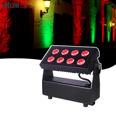 8X15W luz de color de la ciudad RGBW 4in1 IP54 impermeable luz de lavadora de pared para DJ bar escenario de conciertos al aire libre Alimentado con batería
