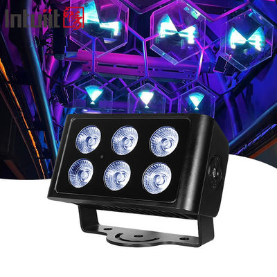 6x5W Inundación exterior impermeable DMX512 RGBW LED Villa patio edificio puente proyecto iluminación paisajística luz de color
