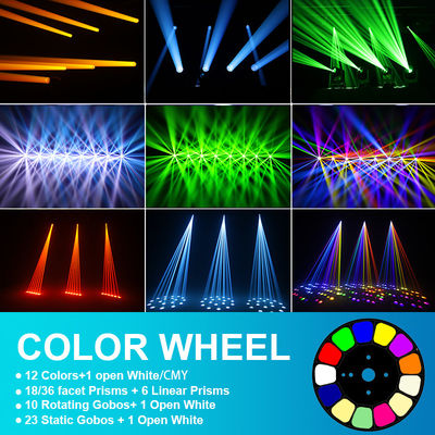 Fuente láser de 100W Luz de cabeza móvil para DJ Iluminación de teatro de escenario de alto brillo Actividades al aire libre e interiores Luz de cabeza móvil de haz