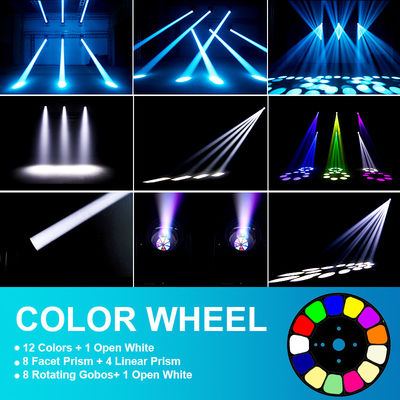 Rayo 200W Moving Head Light Ocho prisma Nueva rueda de ocho colores Equipo de iluminación de escenario de efecto