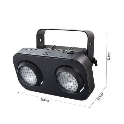 2 ojos IP65 Blanco cálido/Ámbar/RGB 200W LED Audiencia COB Luz para ciegos para DJ Concierto Eventos Teatro Iluminación de escenario