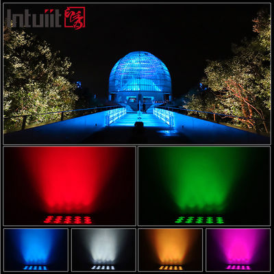 Foco LED RGBW 4 en 1 de 15x5W IP65 para exteriores — Haz ancho impermeable DMX512 para iluminación de jardines, escenarios y edificios
