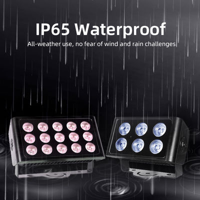 Outdoor RGBW LED Wash Light 15x5W 4in1 Waterproof IP65 DMX512 Stage Flood Lighting for Event Wedding Party Performance