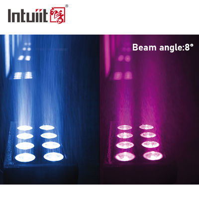 Luz de inundación LED de 8x15W alimentada por batería luz de inundación LED para exteriores inalámbrica RGBW 4 en 1 luz recargable Par Luces LED para Fiestas DJ