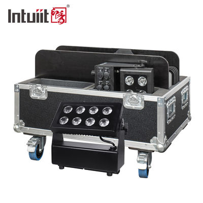 Luz de inundación LED de 8x15W alimentada por batería luz de inundación LED para exteriores inalámbrica RGBW 4 en 1 luz recargable Par Luces LED para Fiestas DJ