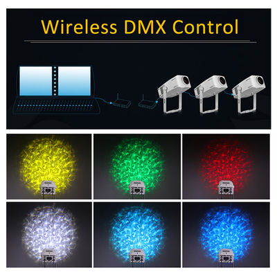 Proyector LED impermeable para exteriores de 100W, efecto de escenario de onda de agua azul con ondulaciones dinámicas, luces de proyección Gobo