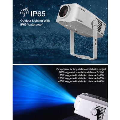 Proyector LED impermeable para exteriores de 100W, efecto de escenario de onda de agua azul con ondulaciones dinámicas, luces de proyección Gobo
