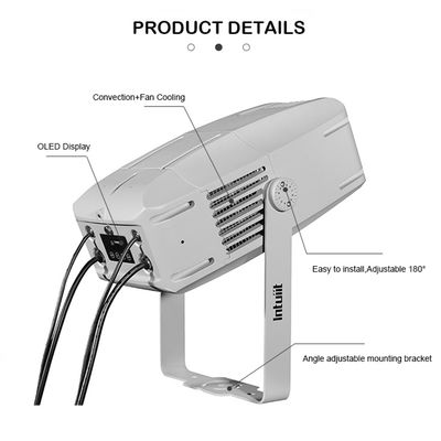 Proyector LED impermeable para exteriores de 100W, efecto de escenario de onda de agua azul con ondulaciones dinámicas, luces de proyección Gobo