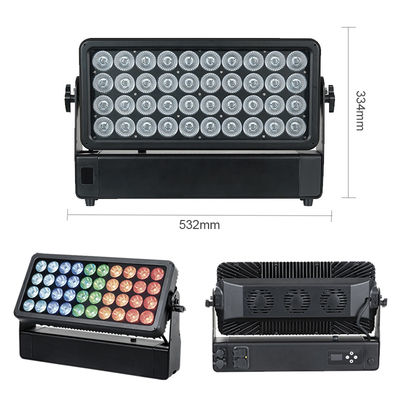 Luz de lavadora de pared 40x10W RGBW 4 en 1 Proyector impermeable para el parque de la ciudad de escenario aluminio lavado iluminación LED