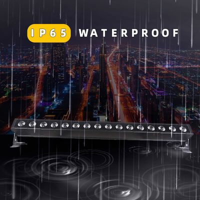 Luz de lavado de pared LED de 16*5W RGB DMX IP65 Carcasa de aluminio Iluminación de lavado de pared impermeable para exteriores Iluminación DMX512 para edificios exteriores
